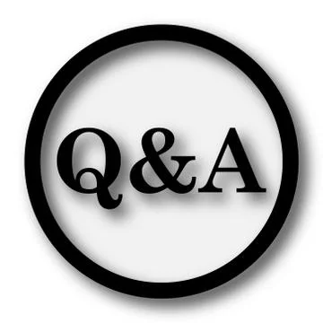 Q&amp;A icon. Internet button on white background.. イラスト素材