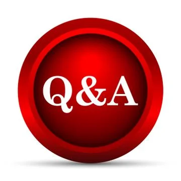 Q&amp;A icon. Internet button on white background.. イラスト素材