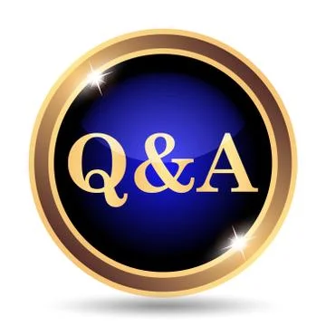Q&amp;A icon. Internet button on white background.. イラスト素材