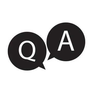 Q, icon, question, symbol, ask, answer, faq, bubble, vector, mark, sign, chat Stock Illustration