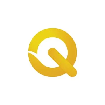 Q initial letter vector logo icon 库存插图