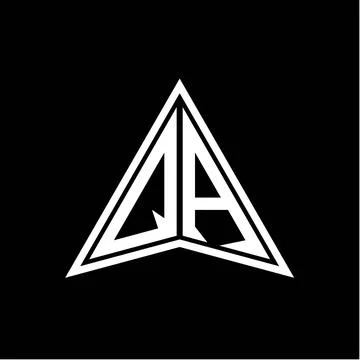Q A initials in the form of a modern minimalist arrow. perfect for letters, g Stock Illustration