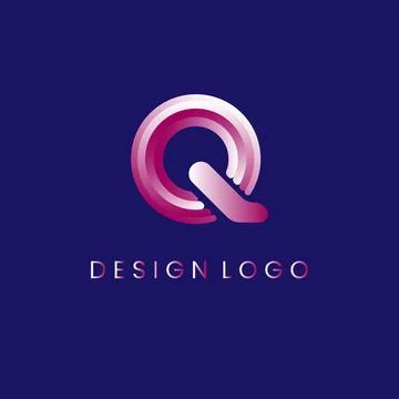 Q letter logo design with gradient 스톡 일러스트