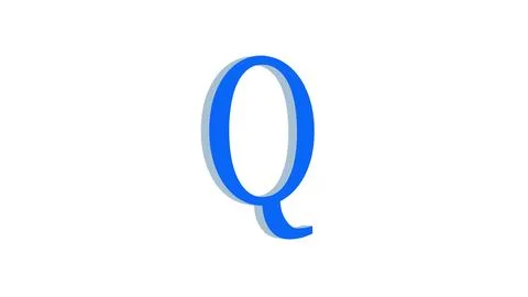 Q letter logo loopable blue color white background Illustrazione stock