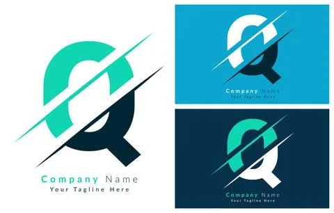 Q Letter Logo Vector Design Concept Elements Stock Illustration
