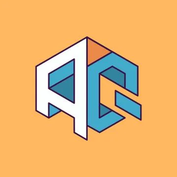 A Q  monogram lettering with perspective geometric concept Stock Illustration