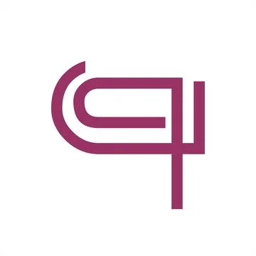 Q, qc, qu initials line art geometric company logo Stock Illustration