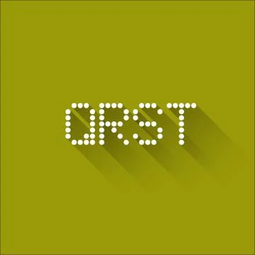 Q R S T - Flat Dots Alphabet Stock Illustration
