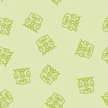 Q&amp;a session virtual conference line seamless pattern 스톡 일러스트