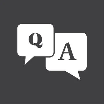 Q&amp;A sign symbol Stock Illustration