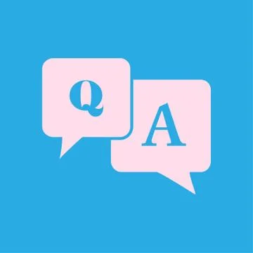 Q&amp;A sign symbol Stock Illustration