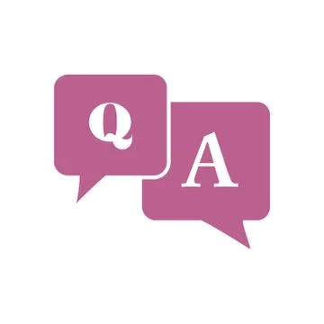 Q&amp;A sign symbol. Stock Illustration