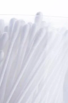 Q tips on white Stock Photos
