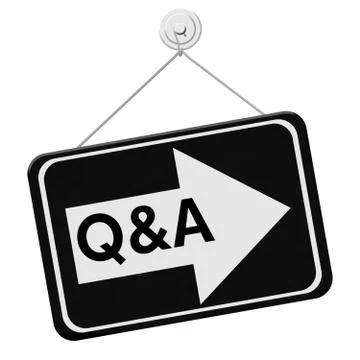 Q&amp;A This Way Sign Stock Illustration