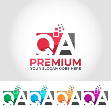 QA Alphabet Logo Design Concept Stock-Illustration
