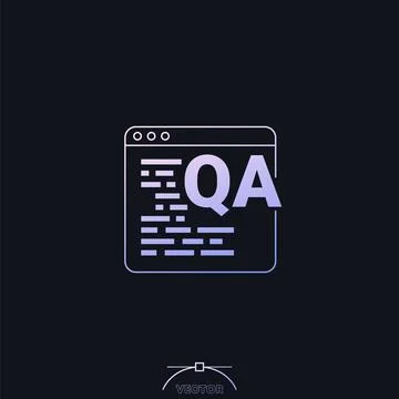QA icon, Quality Assurance vector Stockillustratie