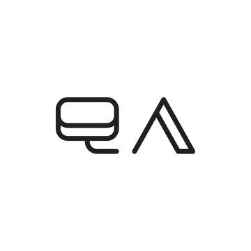 Qa initial letter vector logo icon 스톡 일러스트