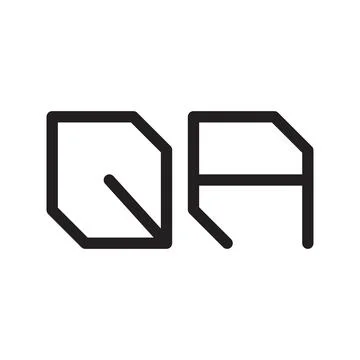 Qa initial letter vector logo icon Stock Illustration