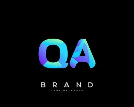 QA initial logo With Colorful template vector. Stock Illustration