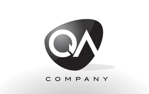 QA Logo.  Letter Design Vector. Stock Illustration