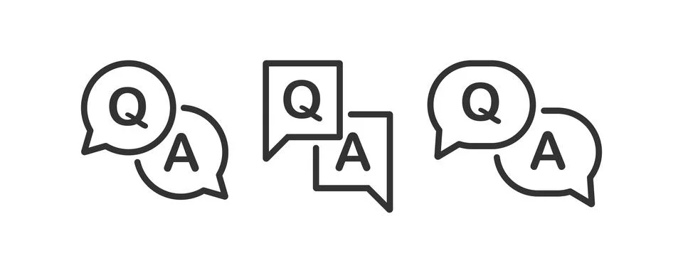 QA question and answer icon. Vector illustration desing. Stock Illustration