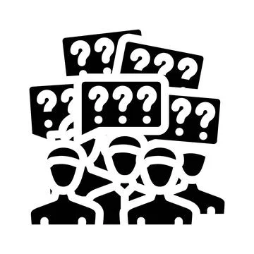 Qa session glyph icon vector illustration Stock Illustration
