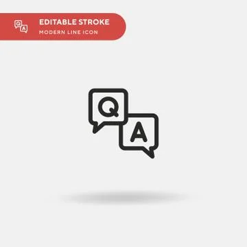 Qa Simple vector icon. Illustration symbol design template for web mobile UI  Illustrazione stock