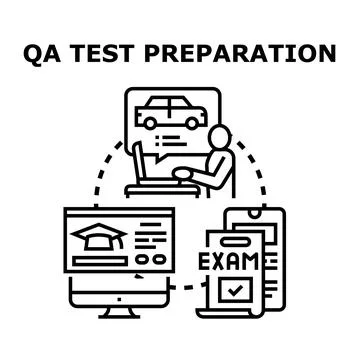 Qa test preparation process for digital quality control イラスト素材