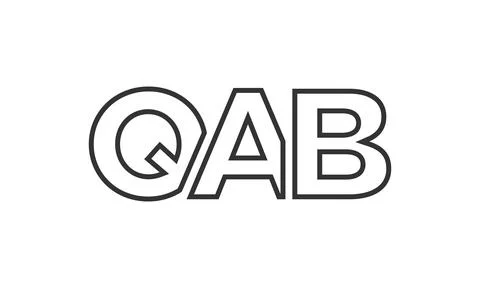 QAB logo design template with strong and modern bold text. Initial based ve.. Illustrazione stock