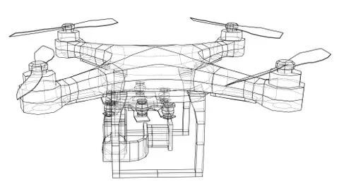 Qadrocopter or drone. Vector Stock Illustration