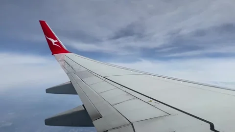 Qantas Wing Stock Footage 277917904