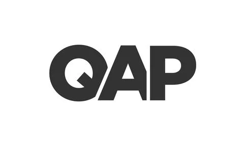 QAP logo design template with strong and modern bold text. Initial based ve.. Stock Illustration