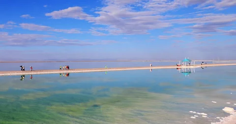 Qarhan Salt Lake 스톡 동영상 295771408