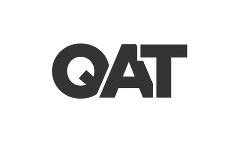 QAT logo design template with strong and modern bold text. Initial based ve.. Stock Illustration