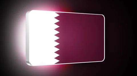 Qatar 3d flag Stock Footage 959585