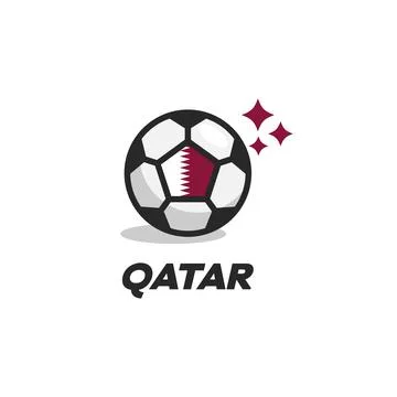Qatar Ball Flag Stock Illustration
