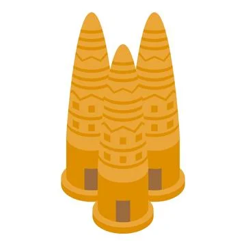 Qatar buildings icon isometric vector. State pride Ilustración de archivo