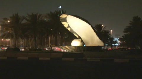 Qatar Corniche Pearl Stock Footage 456488