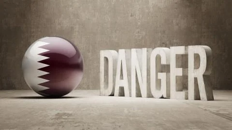Qatar. Danger  Concept Stock Illustration