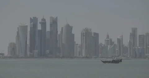 Qatar Doha Skyline Stock Footage 102390332