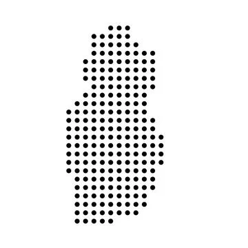 Qatar dotted vector map Illustrazione stock