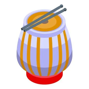 Qatar drums icon isometric vector. Music arabic festival Ilustración de archivo