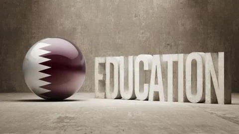 Qatar Education Concept Stock Illustration
