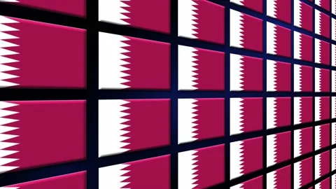 Qatar Flag Animated Background 3d Animat... | Stock Video | Pond5