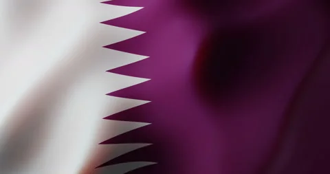 QATAR Flag Animation,  QATARI Background Colors  (3D Rendered Animation) Stock Footage 170266291