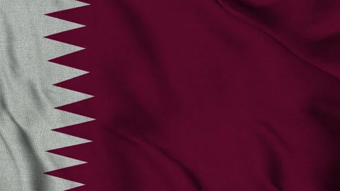 Qatar Flag Animation Seamless Loop Waving in the Wind - 3D (4K UHD) 스톡 동영상 320596926