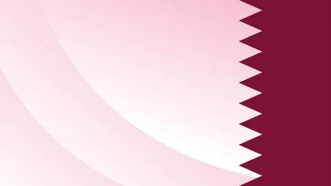 Qatar flag background with shiny abstract element Stock Illustration