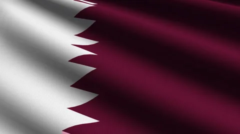 Qatar flag close up Stock Footage 882855