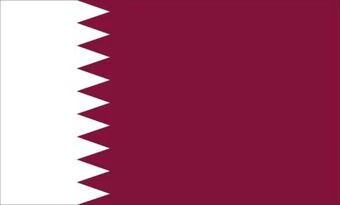 Qatar  Flag Design Stock Illustration