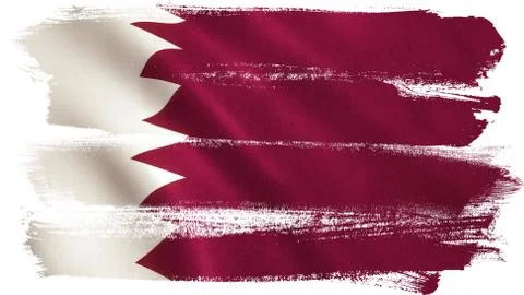 Qatar Flag - Doha Stock Illustration